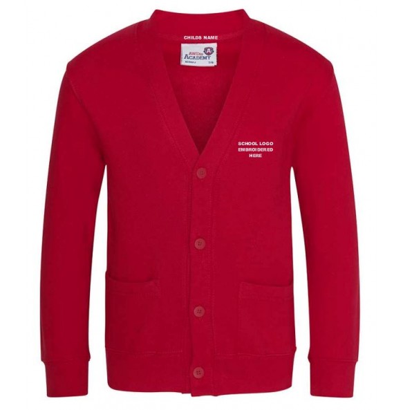 Classic School Cardigan - Red