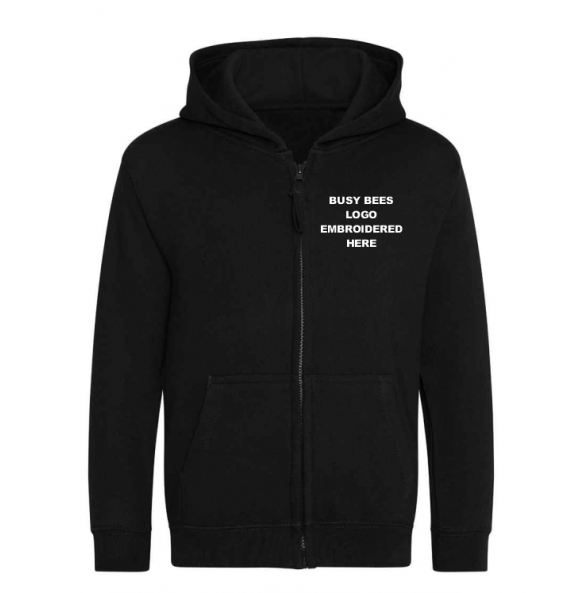 Kids Black Zip Hoodie