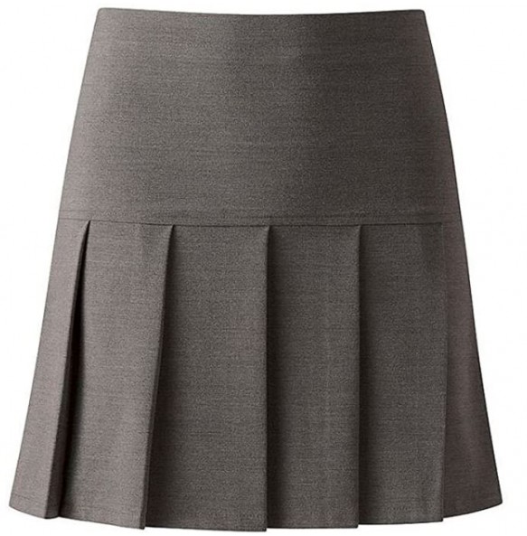 Pleated School Skirt - Grey