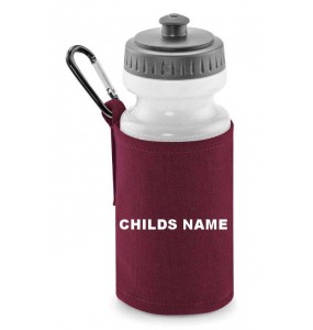 Water Bottle And Holder - Burgundy